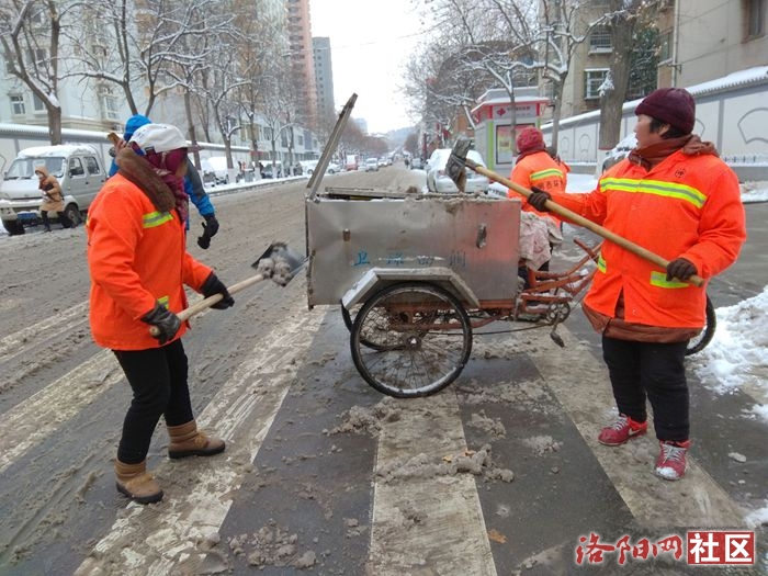 照片帖 5 一场大雪从天降,环卫工人除雪忙